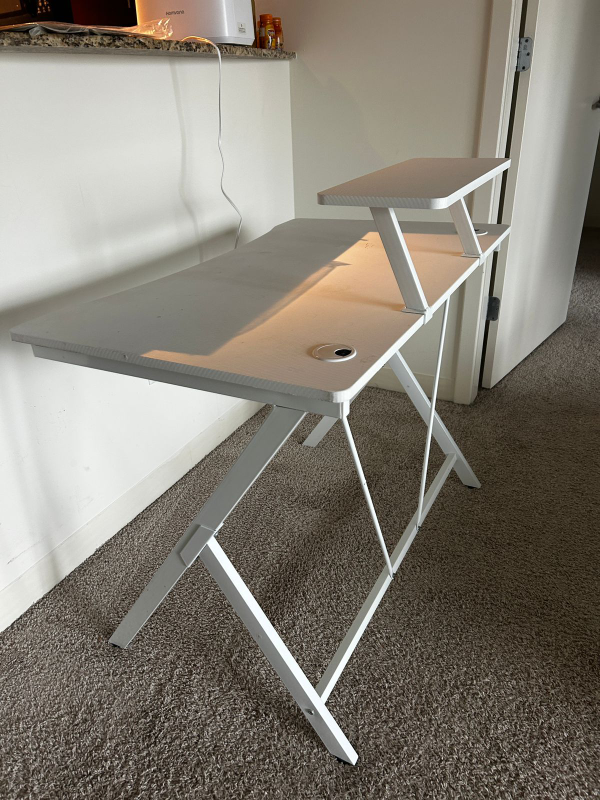 White Desk with Shelf - 24" wide - photo 3