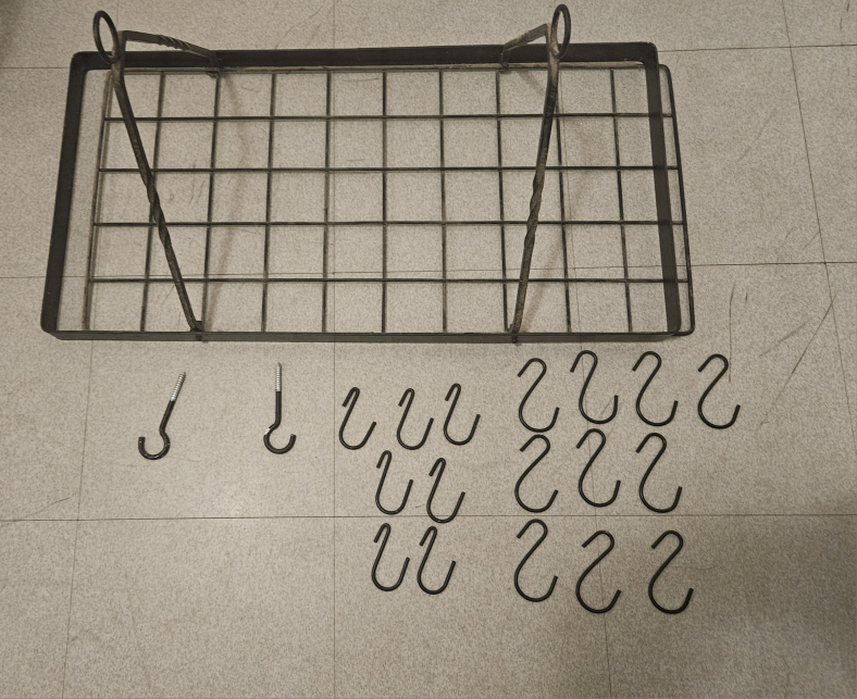 Metal Pot Rack with Hooks