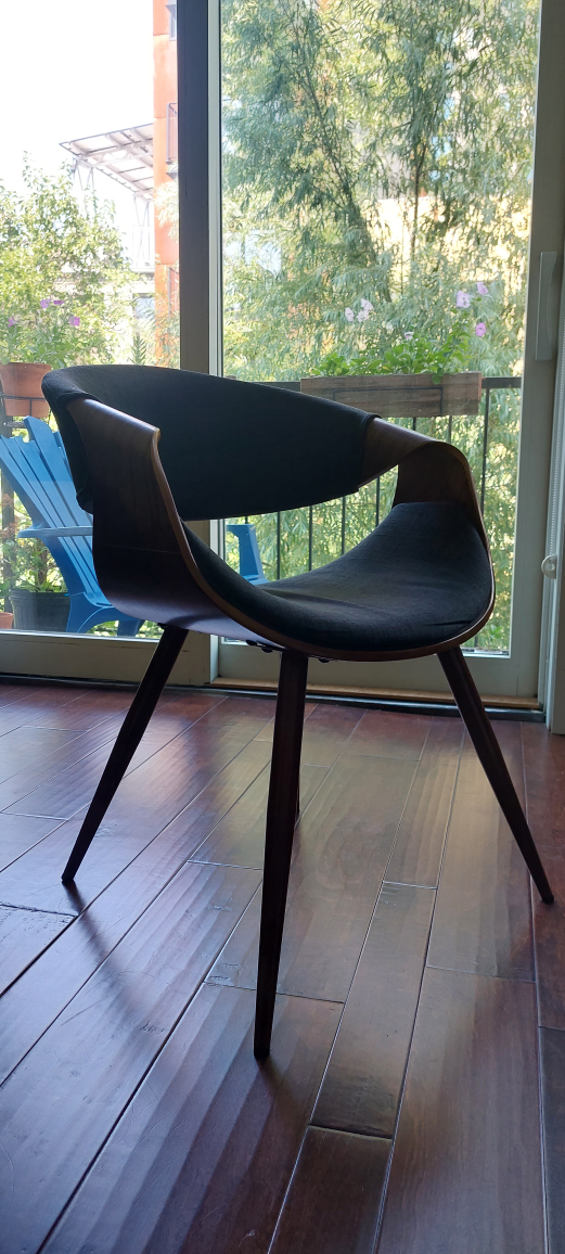Modern Curved Back Accent Chair