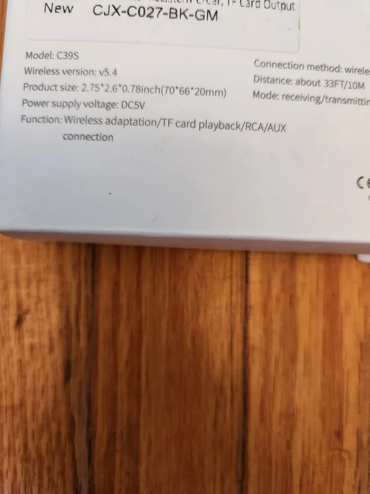 Wireless Audio Adapter Model C39S - New image indicator(2)