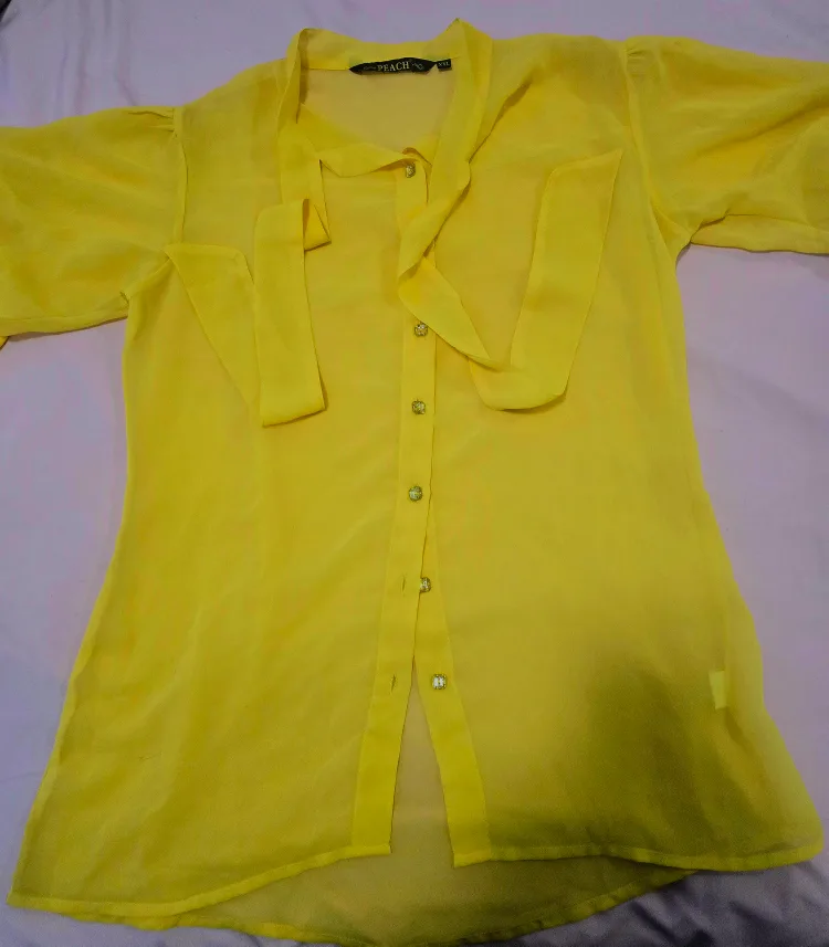 Peach's Yellow Blouse - Size M thumbnail
