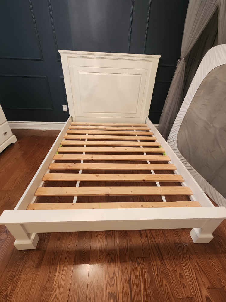 Convertible Double Bed Frame with Crib Attachment + Mattress - photo 3
