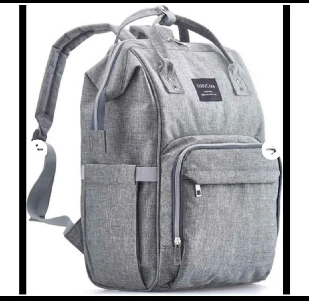 New KiddyCare Diaper Bag Backpack - Grey thumbnail