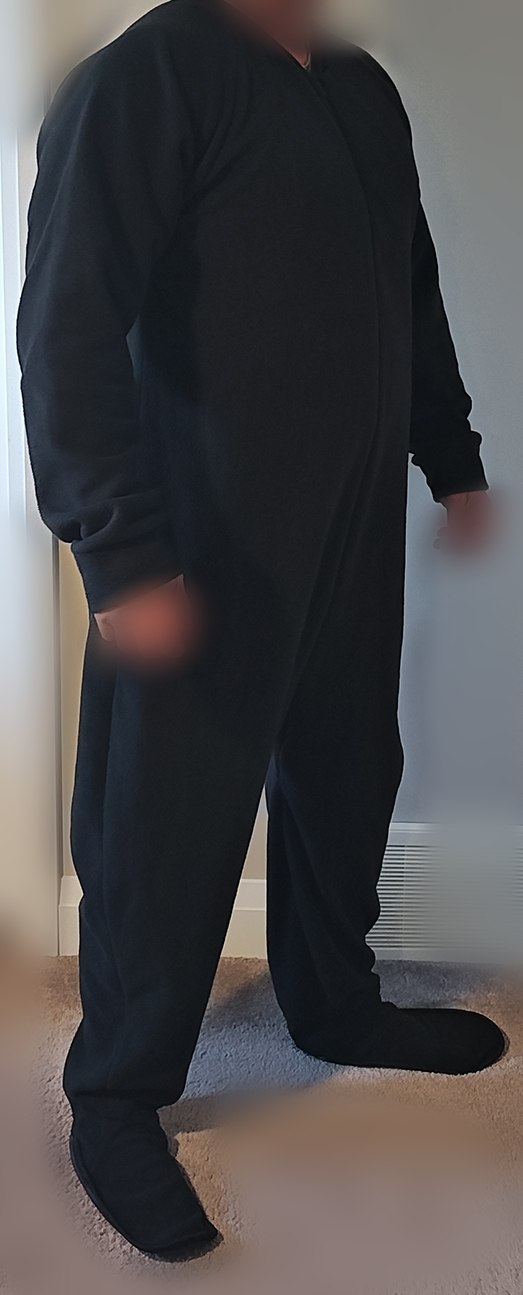 Lazy One Black Fleece Adult Footed Pajamas - photo 2