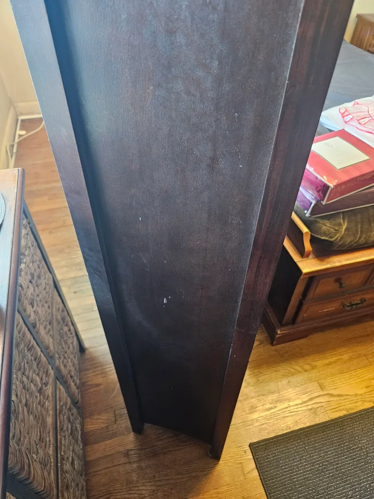 Dark Brown Wooden Bookcase with Cabinet image indicator(6)