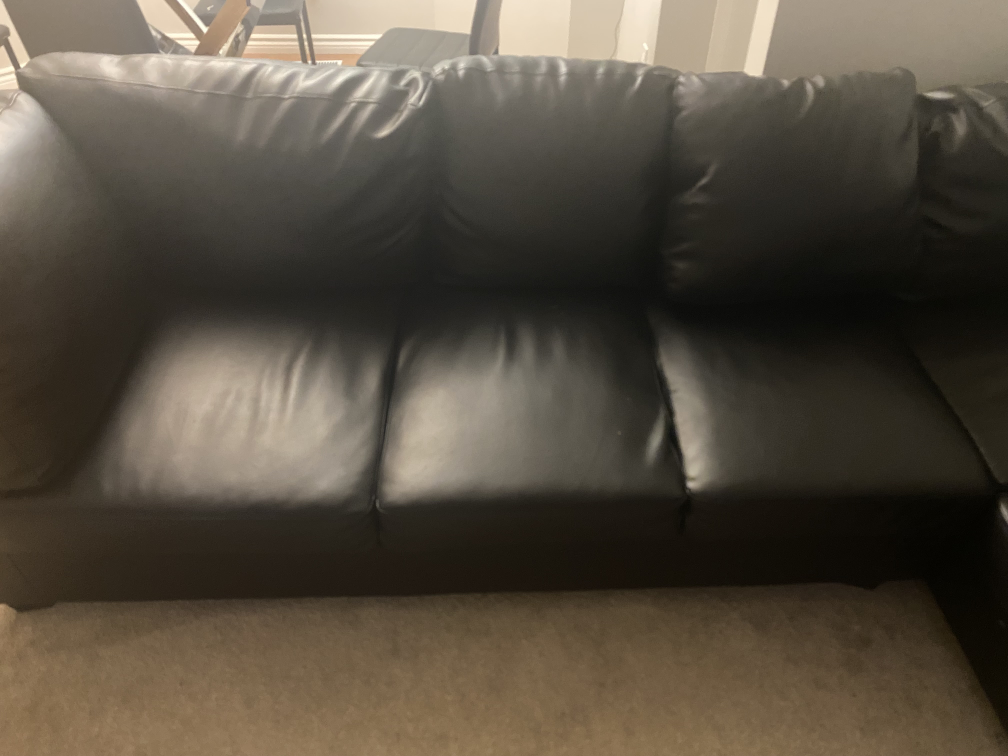 Black Leather Sectional Sofa
