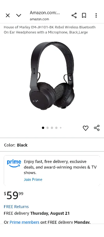 House of Marley Rebel On-Ear Headphones - White image indicator(2)