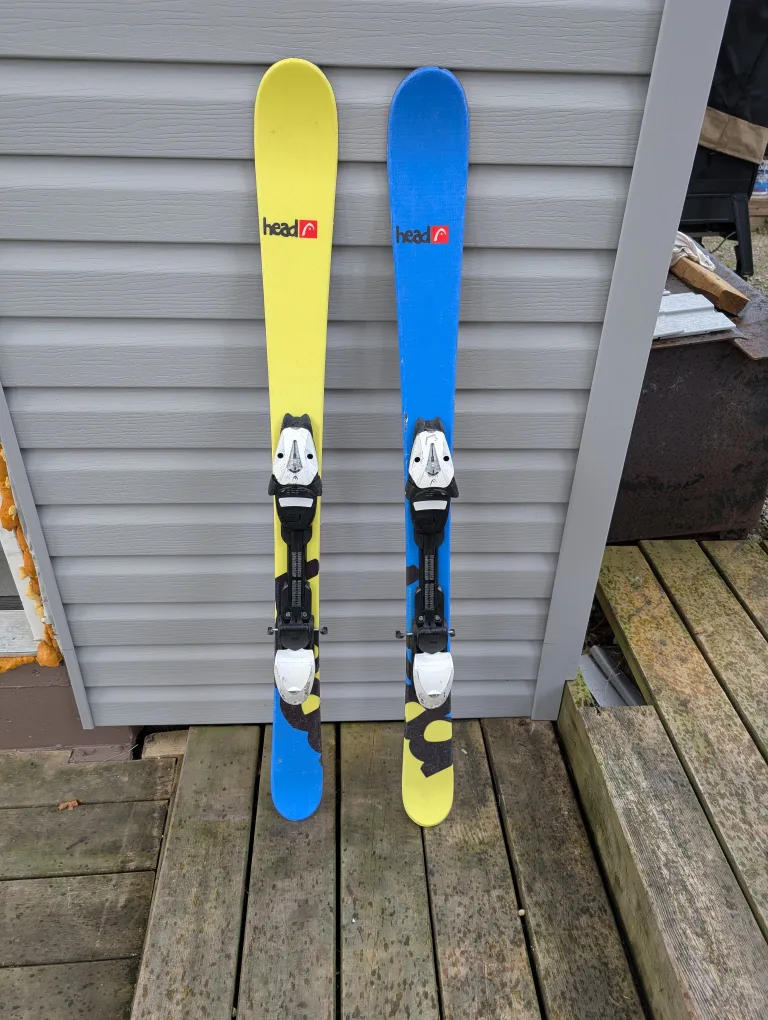 118cm Head Downhill Skis & Bindings For Sale thumbnail