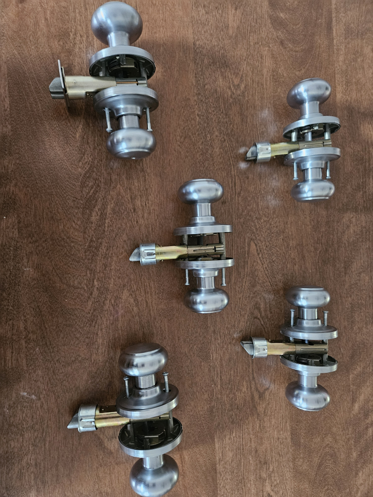 Door Knob Set - Silver