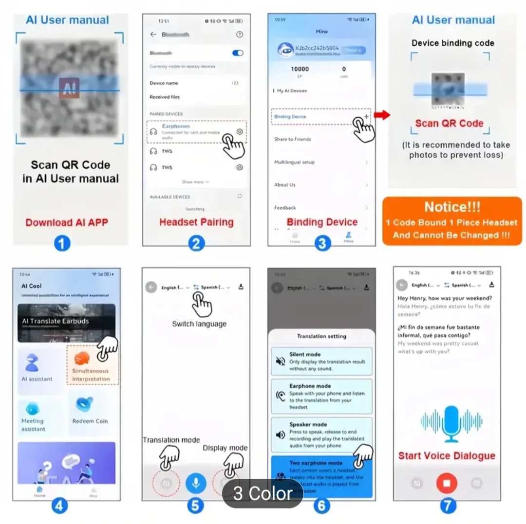 Senyang AI Translator Earbuds - NEW image indicator(2)