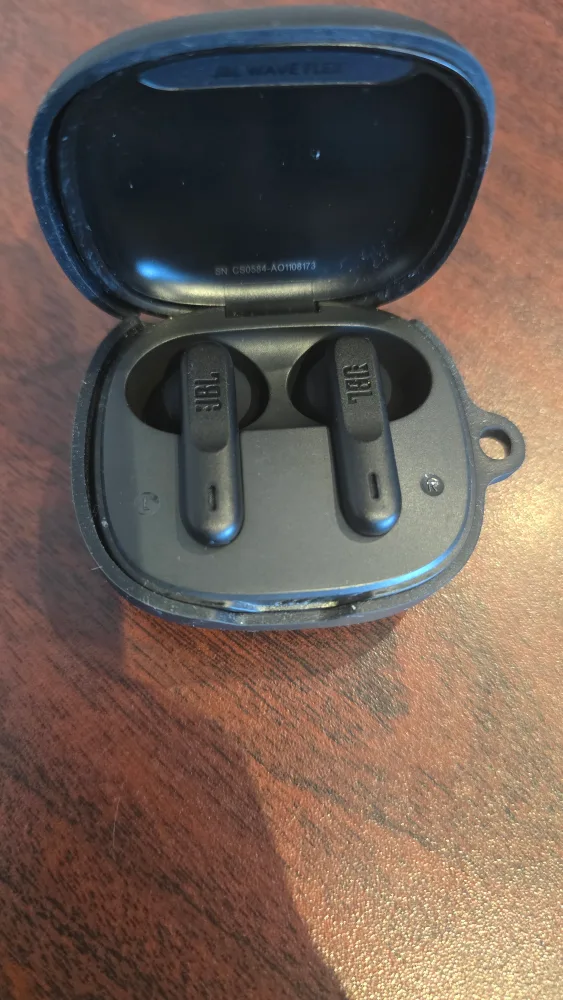 JBL Wave Flex Black Earbuds thumbnail