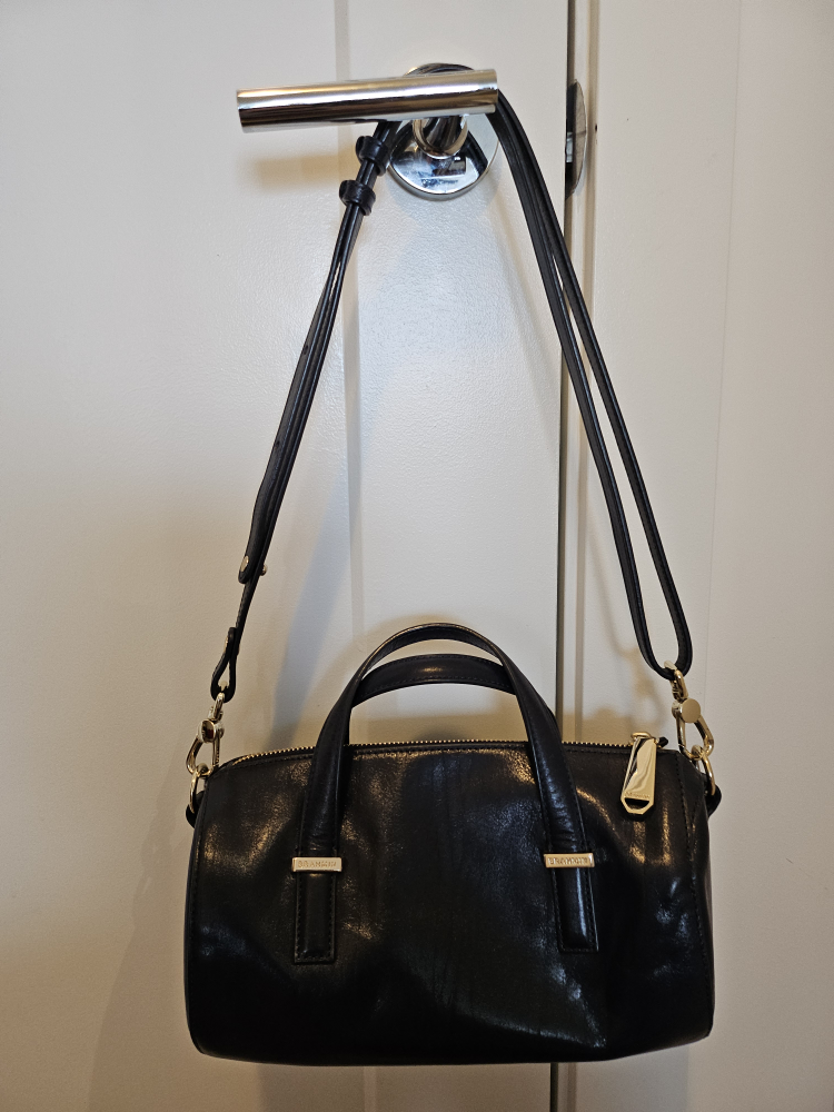 Brahmin Black/Navy Leather Satchel - photo 2