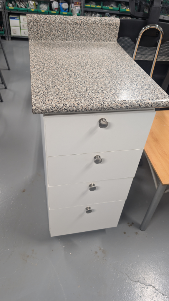 White Cabinet with wood coated Countertop - photo 2