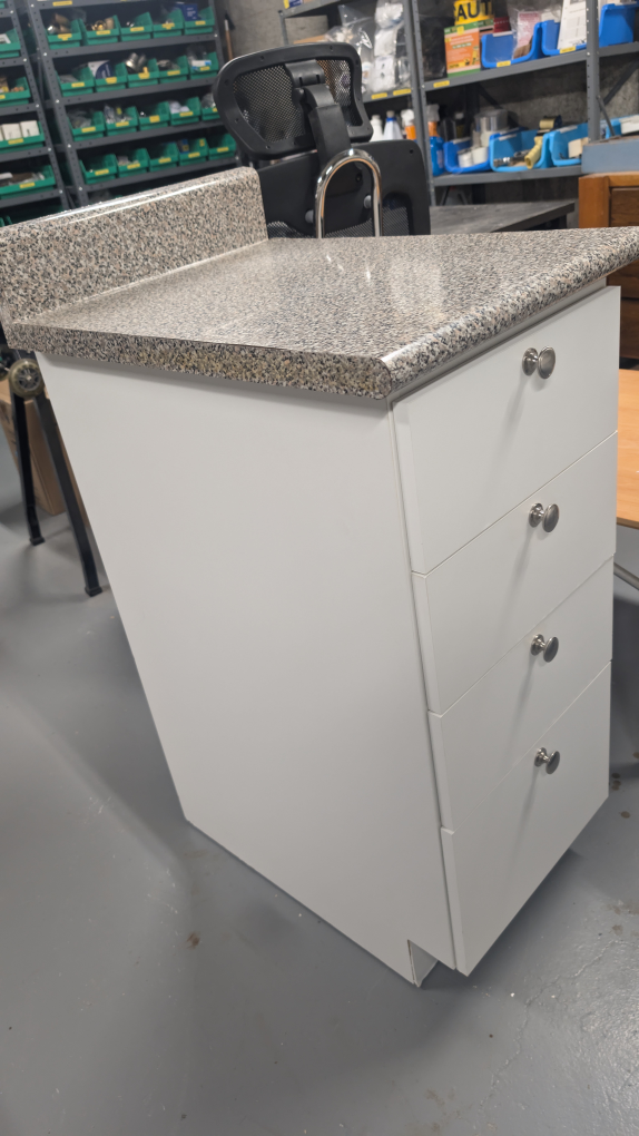 White Cabinet with wood coated Countertop - photo 3