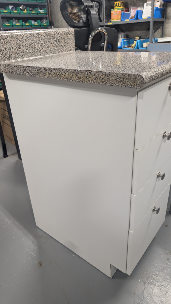 White Cabinet with wood coated Countertop - photo 4