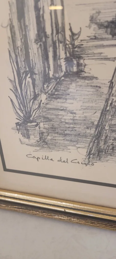 Set of 2 Lithographs Pen/Ink by P Sigel image indicator(2)