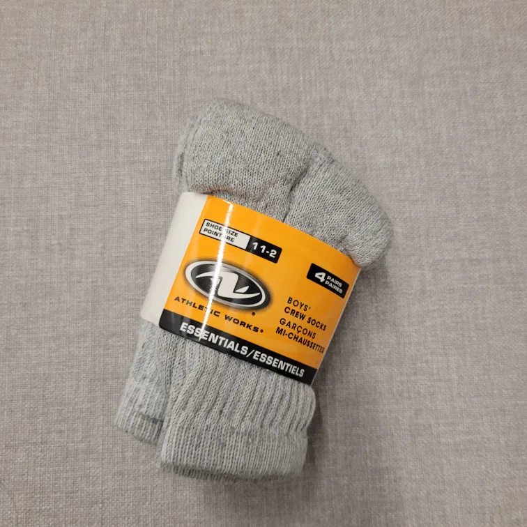 Athletic Works Boys' Crew Socks - Size 11-2 thumbnail