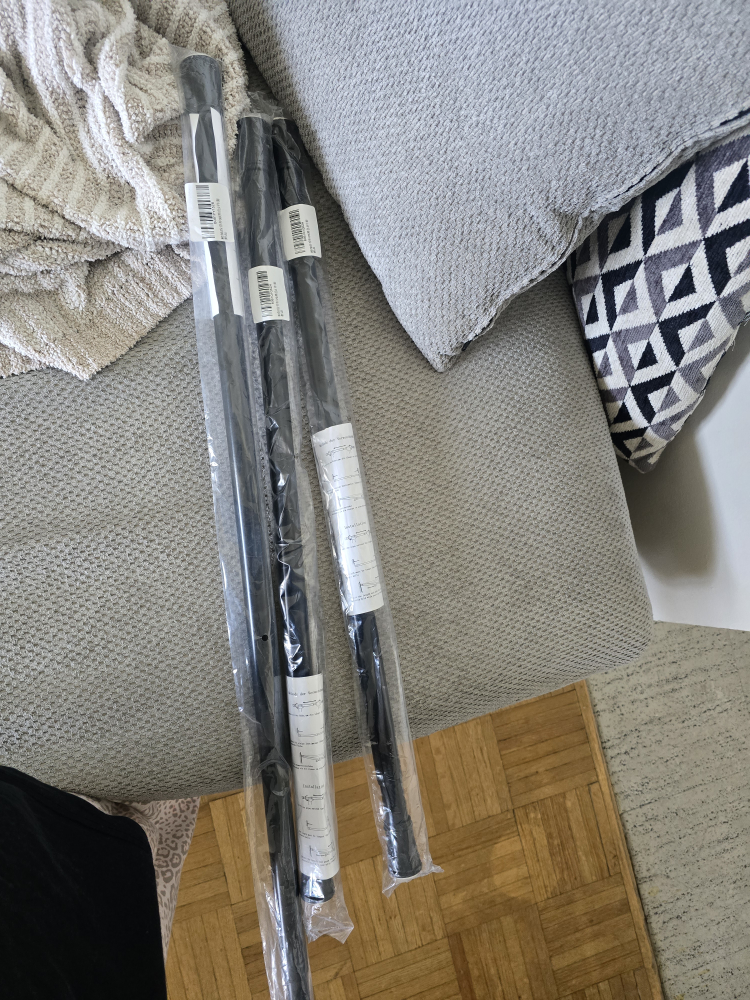 New Black Curtain Rods - Set of 3 - photo 2