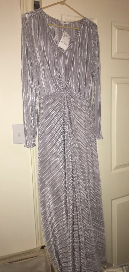 BNWT MNGO silver dress size 4-6 thumbnail
