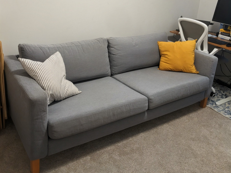 Blue 3-Seater Couch - photo 4