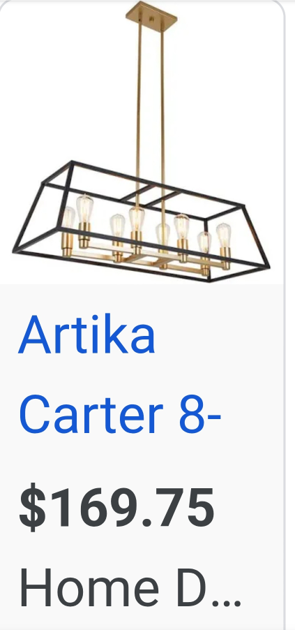 ARTIKA Carter 8-Light Black and Gold Farmhouse Chandelier - photo 4