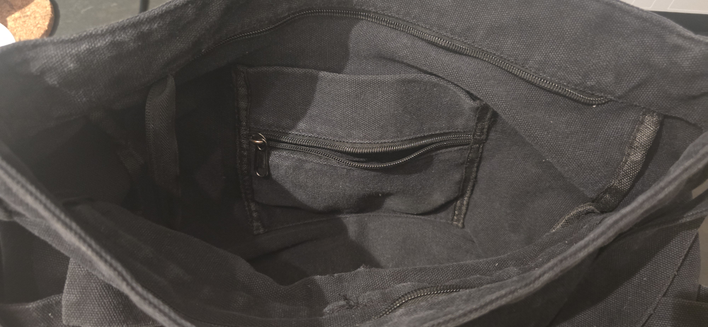 Black Canvas Messenger Bag - photo 2