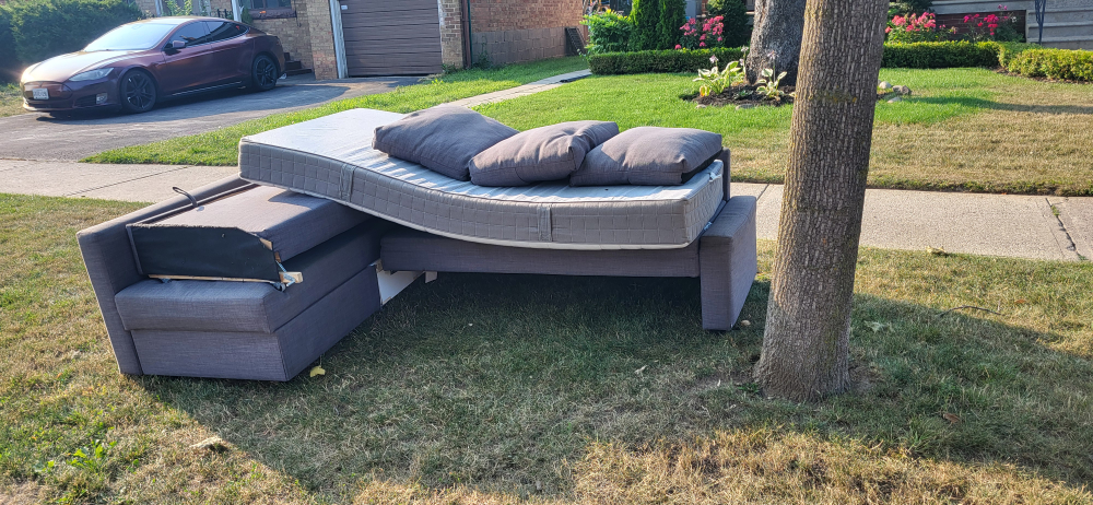 IKEA Corner Sofa Bed - Grey - photo 2
