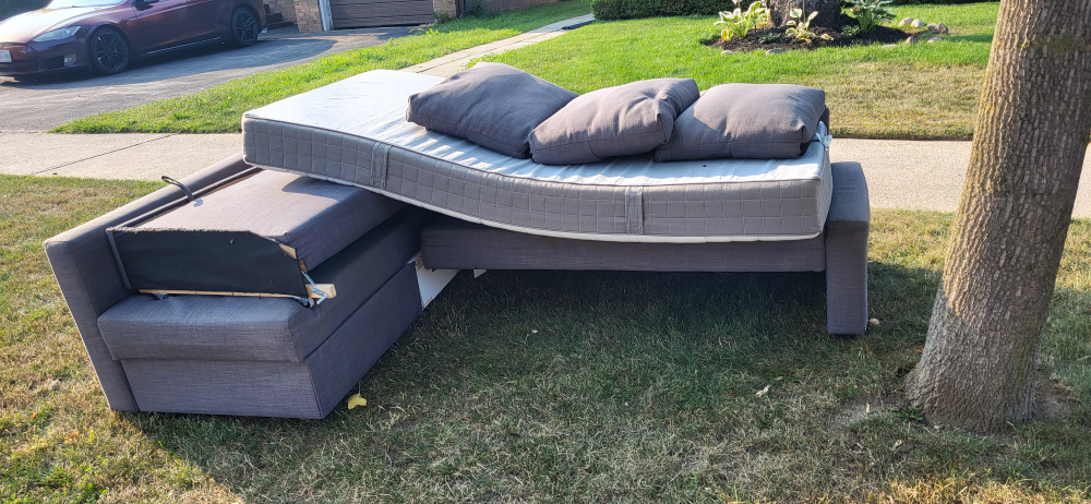 IKEA Corner Sofa Bed - Grey - photo 3