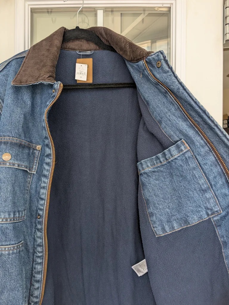 New - GAP Heavyweight Denim Chore Jacket - Men Size S image indicator(2)