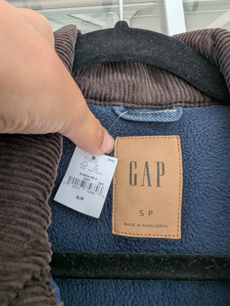 New - GAP Heavyweight Denim Chore Jacket - Men Size S image indicator(3)