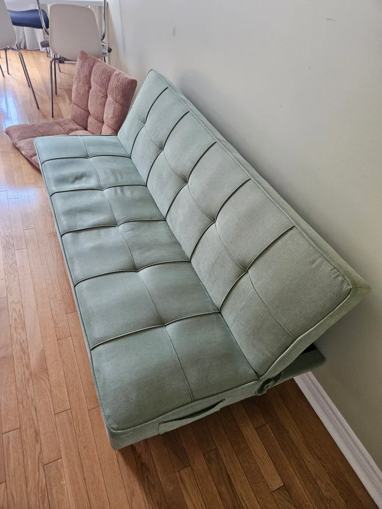 Light Green Futon Sofa Bed thumbnail