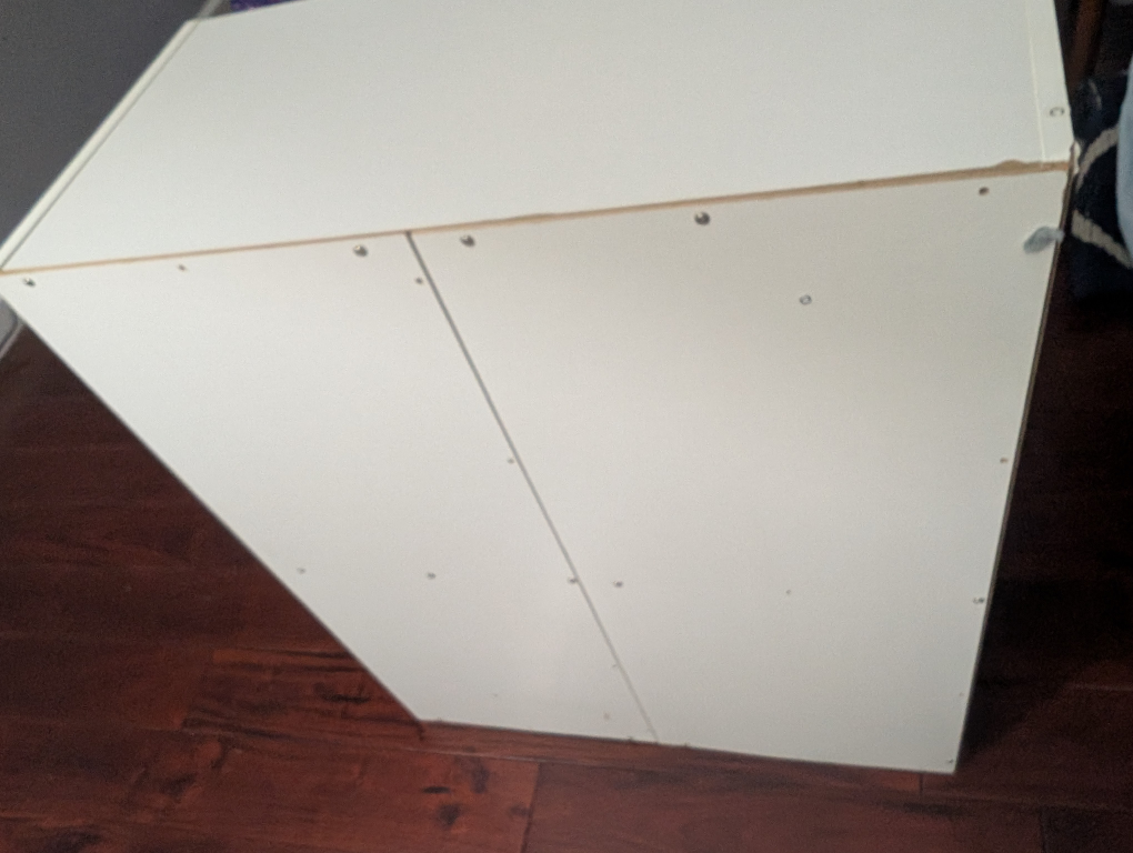 White Shoe Cabinet with Cubbies