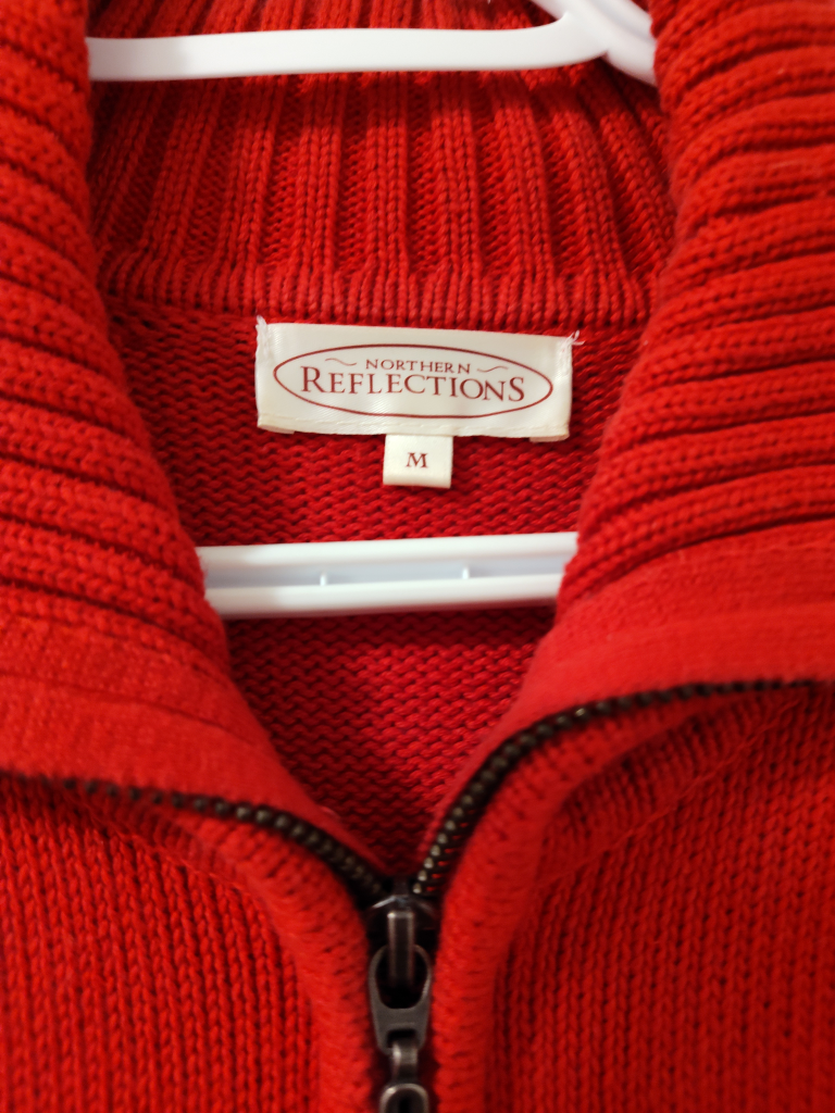Reflections Red Zip-Up Cardigan - Size M - photo 2