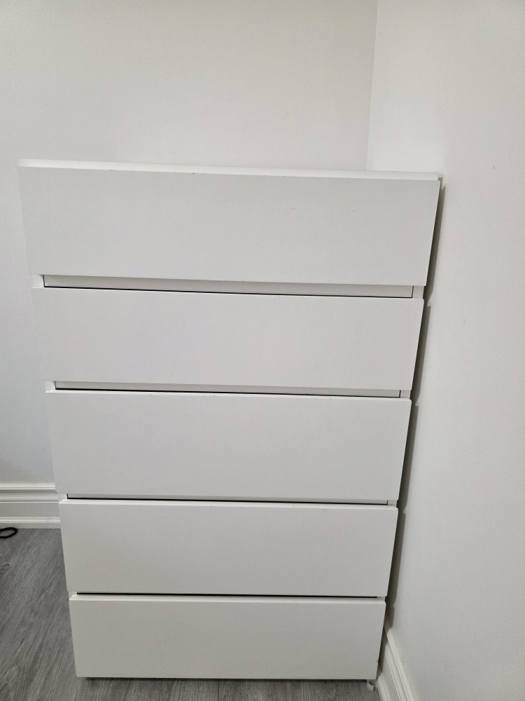 IKEA Hemnes White 5-Drawer Chest