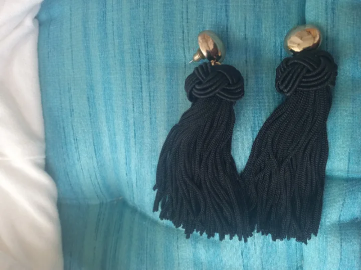 Tassel Earrings - Black thumbnail