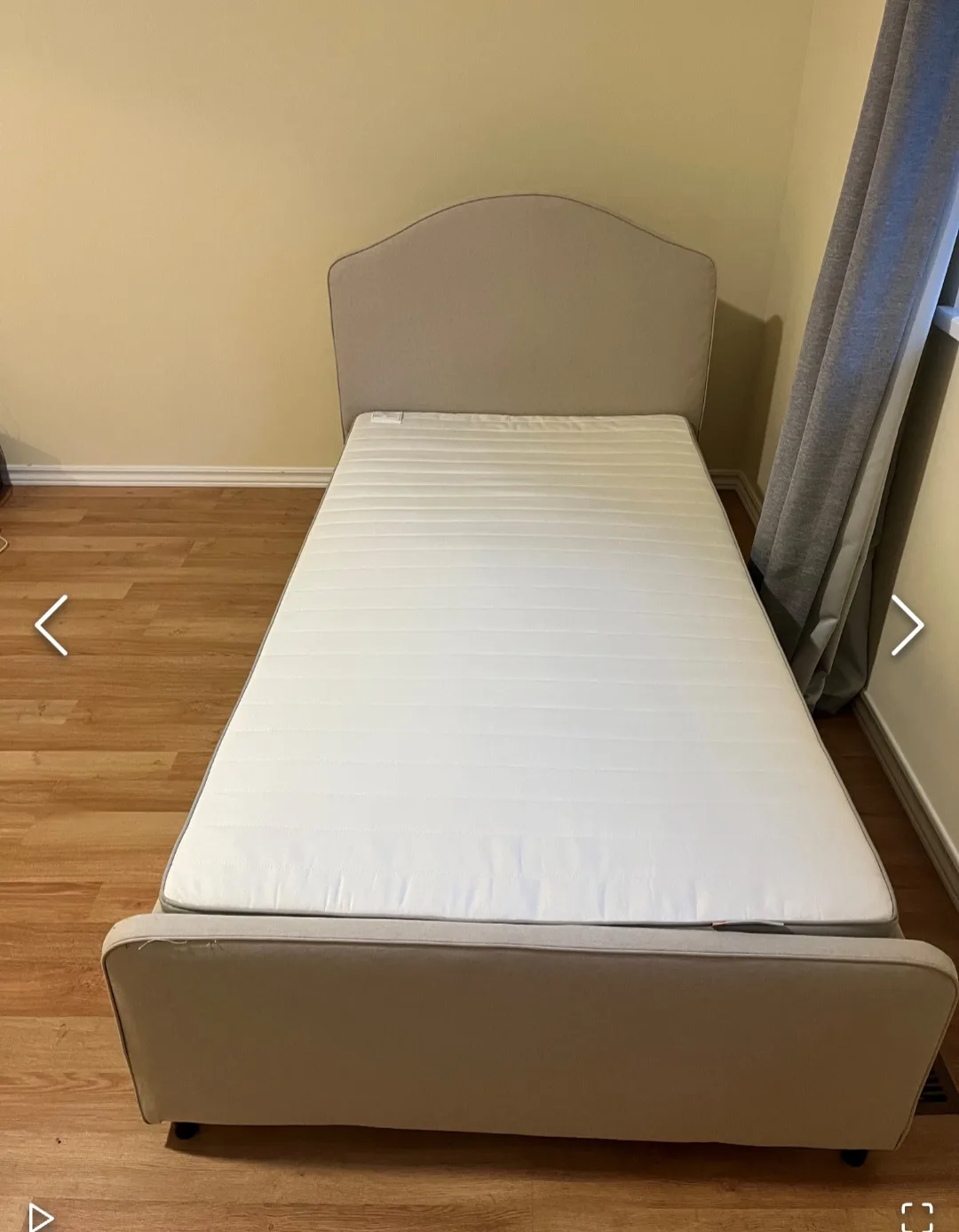 Beige Bed Frame + Mattress image indicator(2)