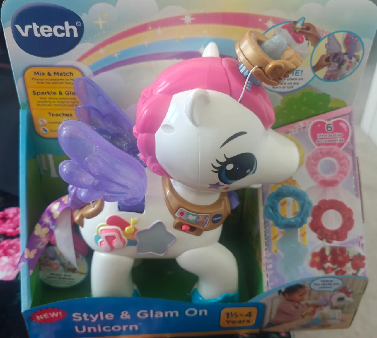 New VTech Style & Glam On Unicorn - Ages 1.5-4 thumbnail