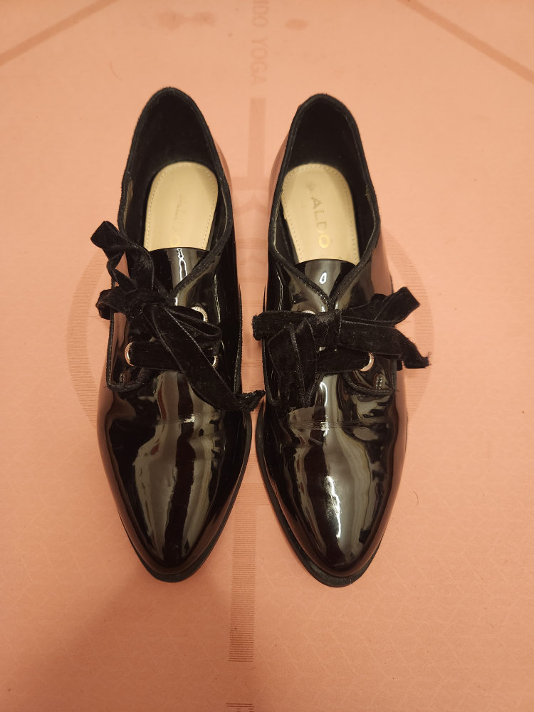 Aldo Black Leather Oxford Shoes Size 6.5 - photo 3