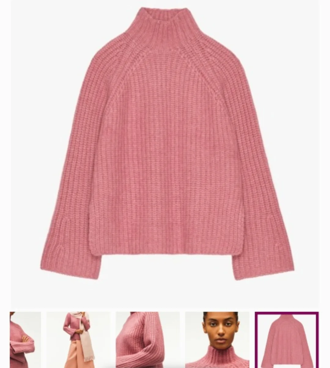 Zara Pink Knit Sweater - Size S image indicator(5)