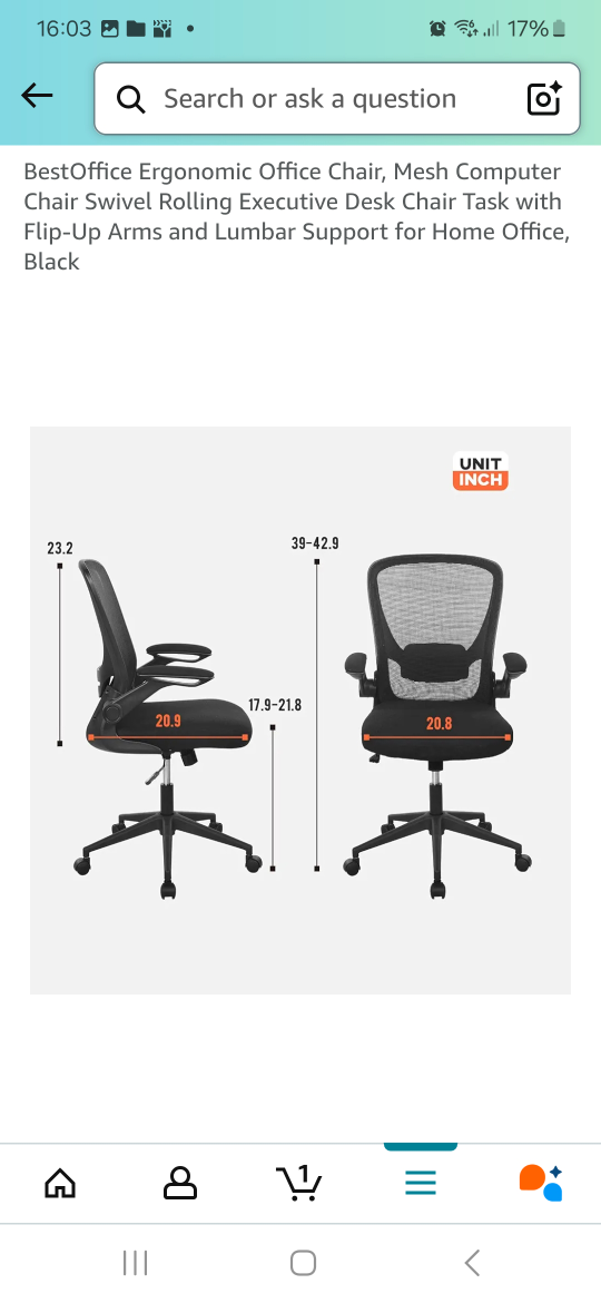 Ergonomic Mesh Office Chair - Black