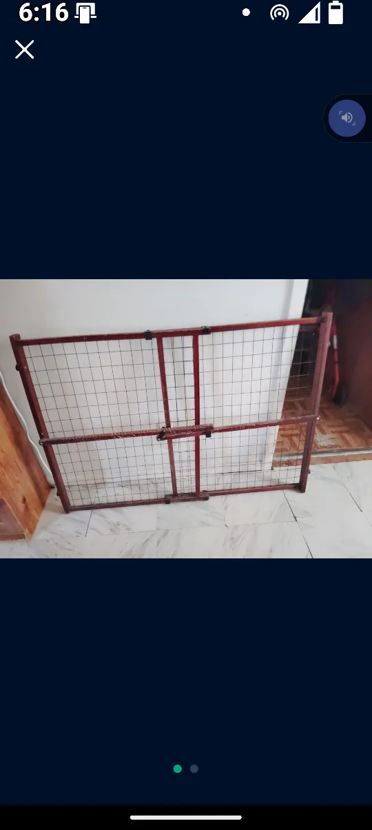 Used Dark Brown Wood Pet/Baby Gate thumbnail