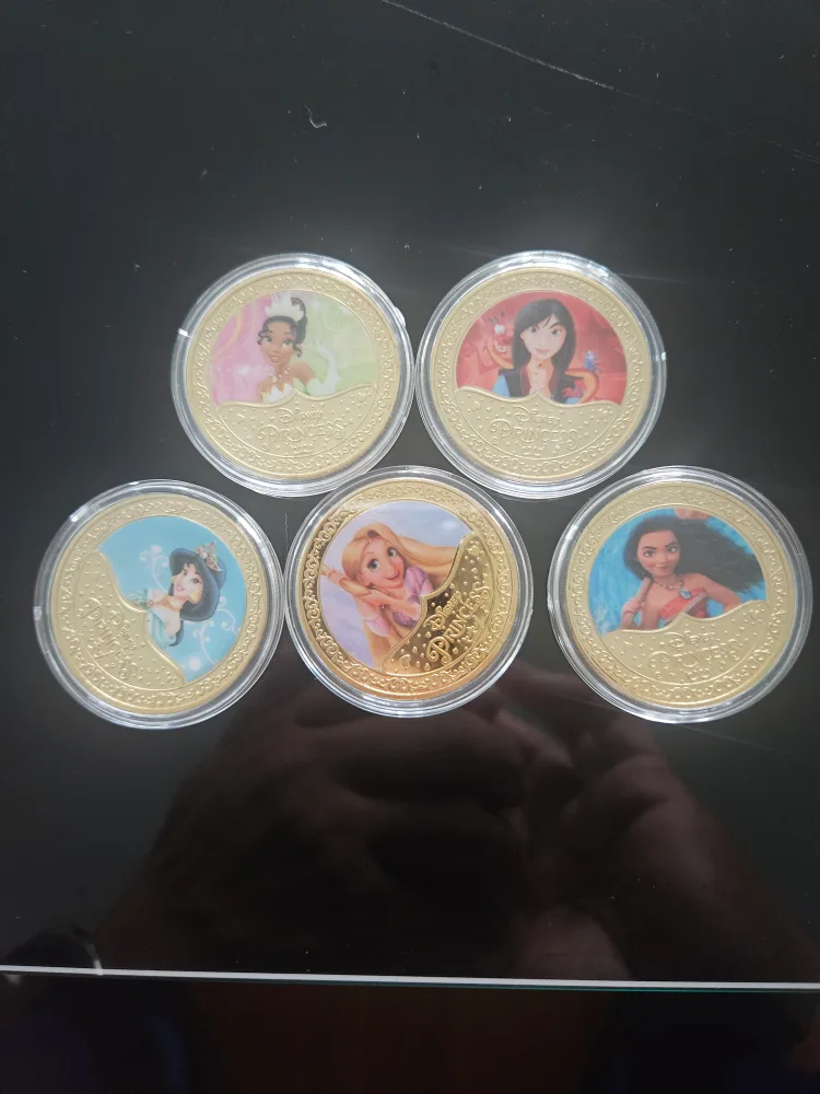 Disney Princess Gold Plated Coins 5 pcs image indicator(6)