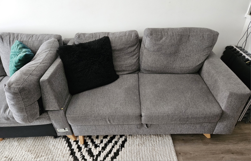 Grey Sectional 2 piece L Shape Sofa - photo 3