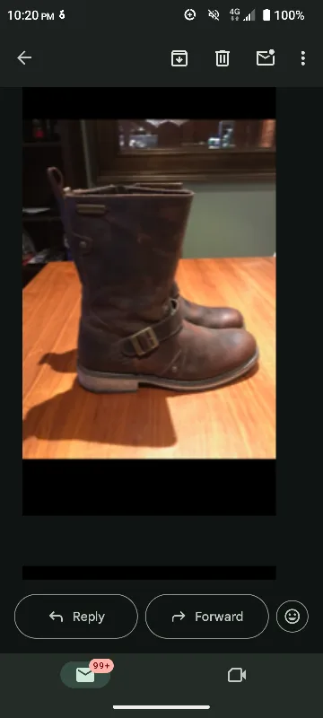 (Brand New) Harley Davidson Brown Leather Motorcycle Boots image indicator(2)