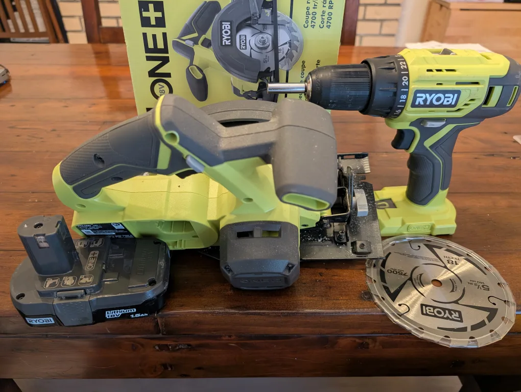 Ryobi ONE+ Cordless Drill & Circular Saw Kit thumbnail