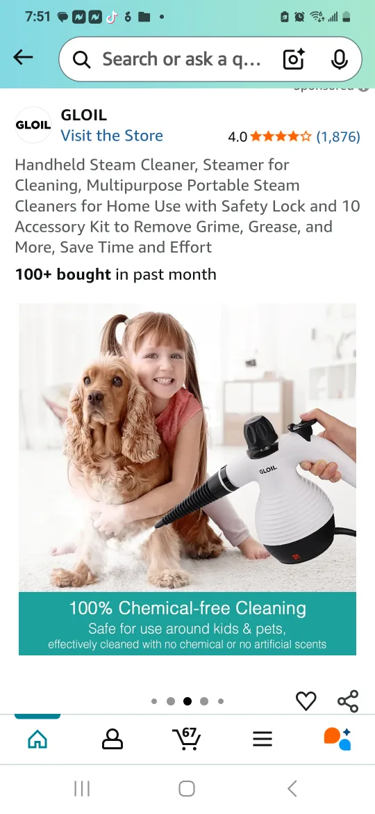 GLOIL Handheld Steam Cleaner with Accessories - Like New! image indicator(5)