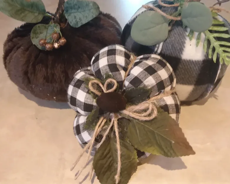 Sets of 3 handmade sweater Decorative Plush Pumpkins thumbnail