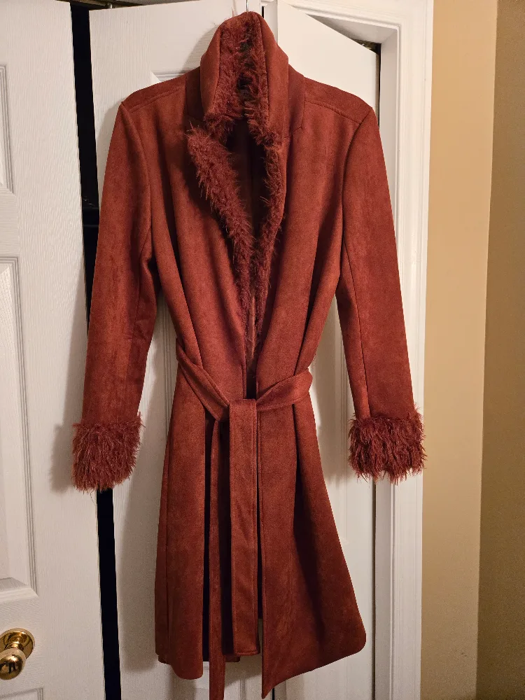 JustFab Faux Suede Coat thumbnail