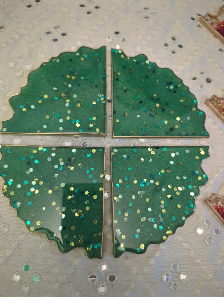 Handmade Resin Coaster Sets four different sets - photo 4