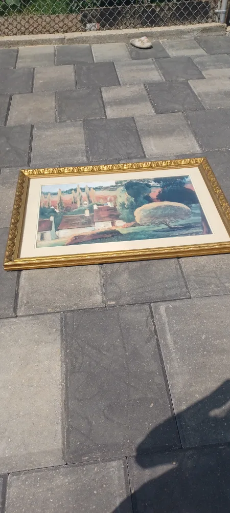 Framed Wall Art with Gold Colored Frame thumbnail